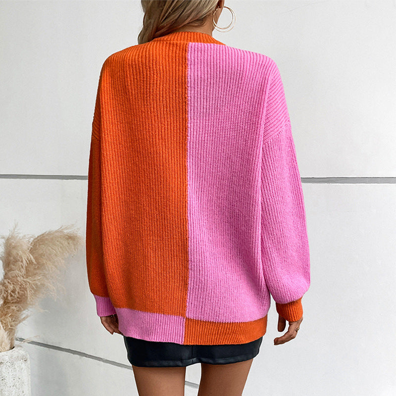 Casual knitted cardigan for women with asymmetrical design and structured knit Lune London