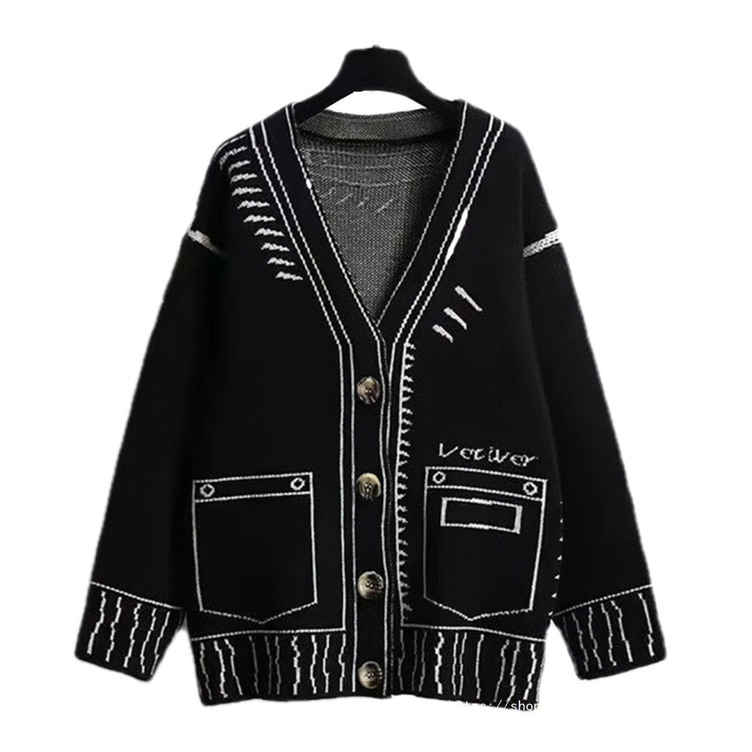 Women's knitted jacket with a creative design and high-quality buttons Lune London