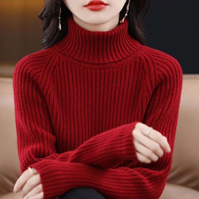 Sweater turtleneck cozy pour femme avec texture côtelée Chic & Stil