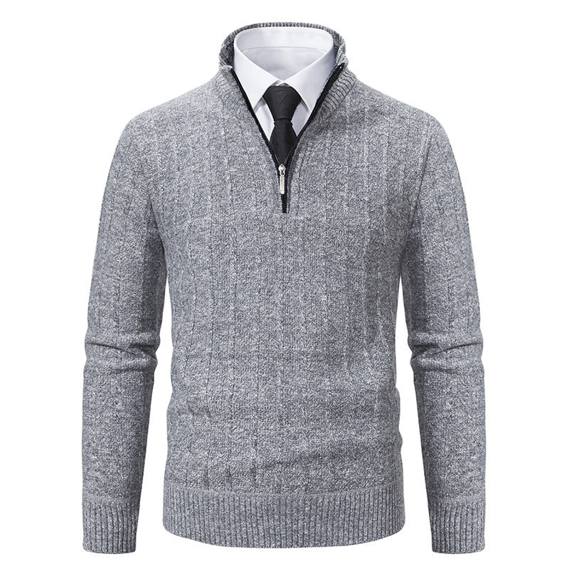 Lune London men's zip-up sweater with high collar