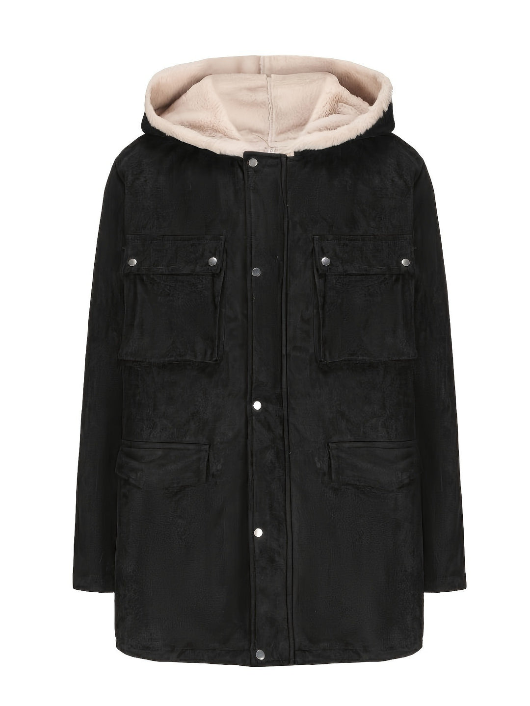 Utility jacket for women with warm teddy lining and practical zip pockets Lune London