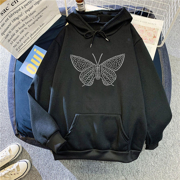 Women's hoodie with elegant butterfly design Chic & Stil