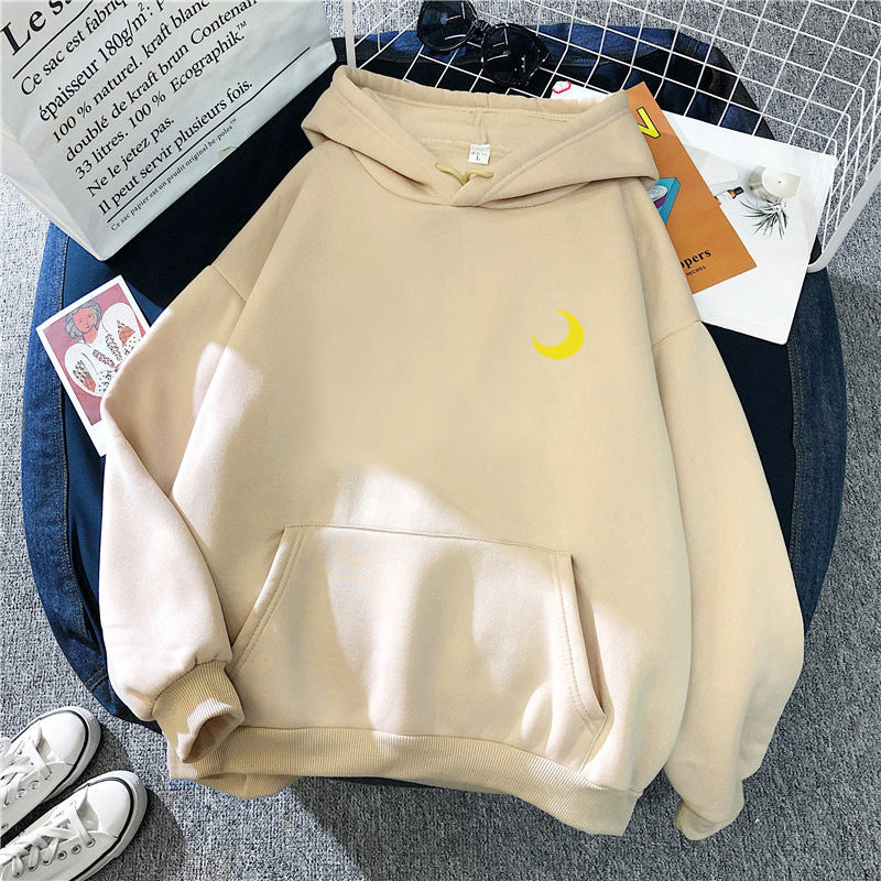 Women's hoodie with cute moon motif Chic & Stil