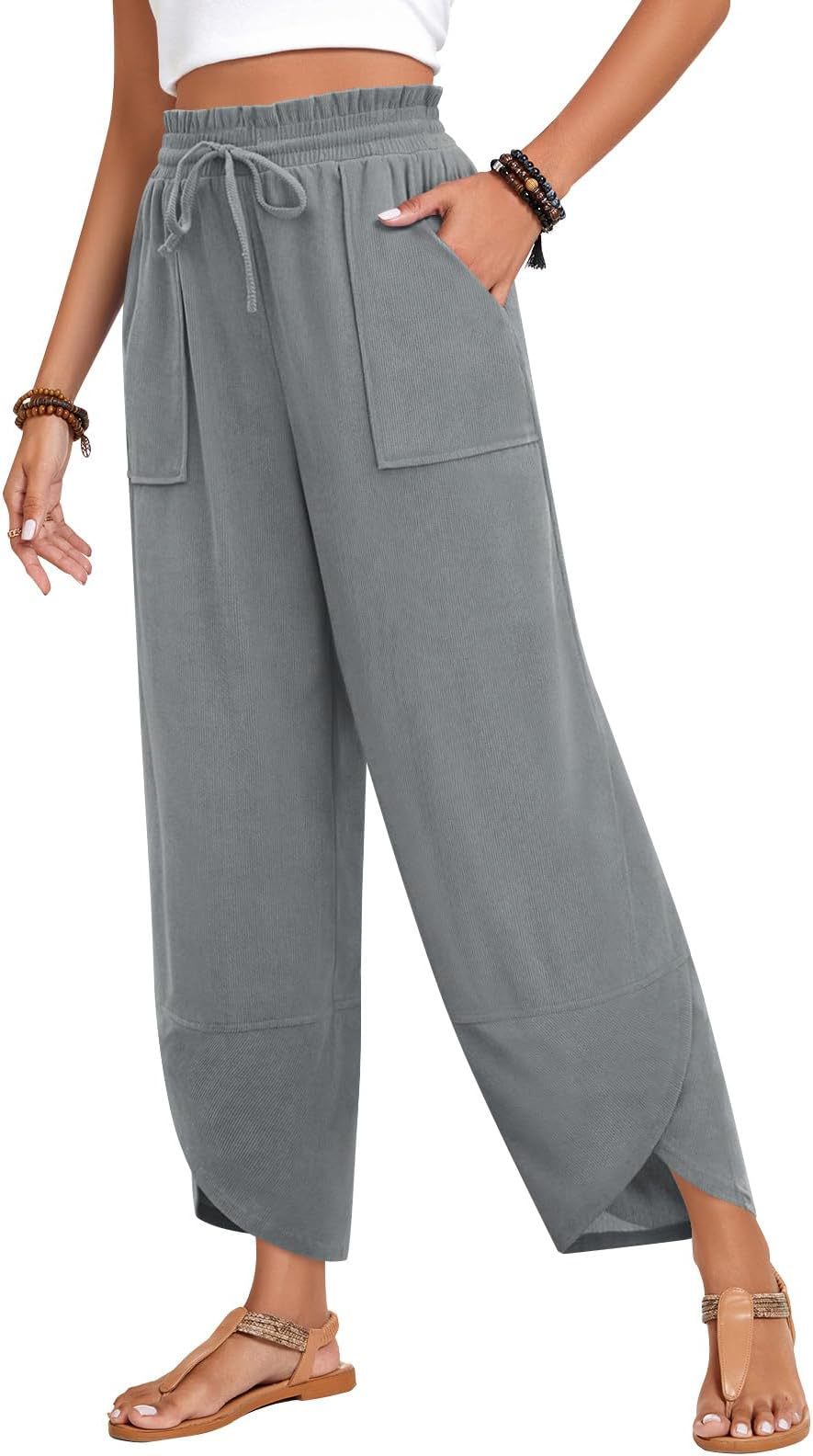 Elegant and lightweight palazzo pants for women with a wide fit Lune London