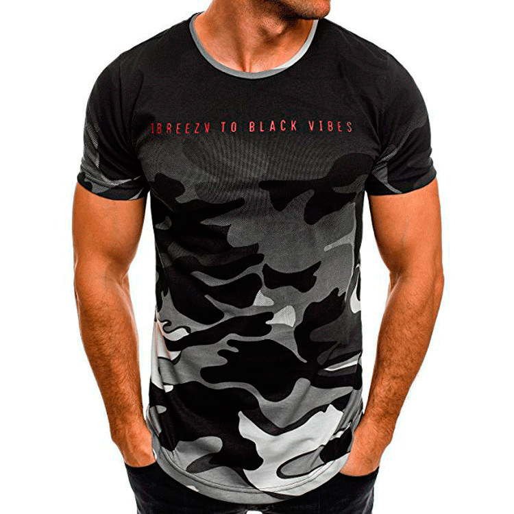 Men's Camouflage Sport T-Shirt and Chic Casual Shorts Set