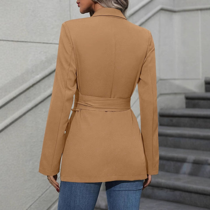 Elegant blazer jacket for women with waist belt and practical pockets Lune London