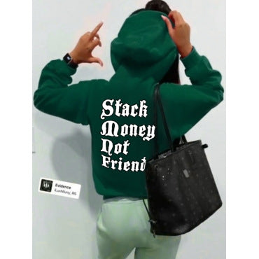 Casual hoodie for women with creative text Lune London