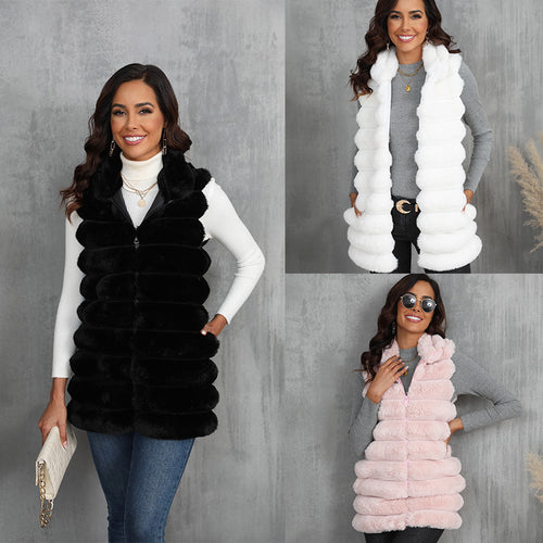 Chic Long Plush Fur Vest for Women