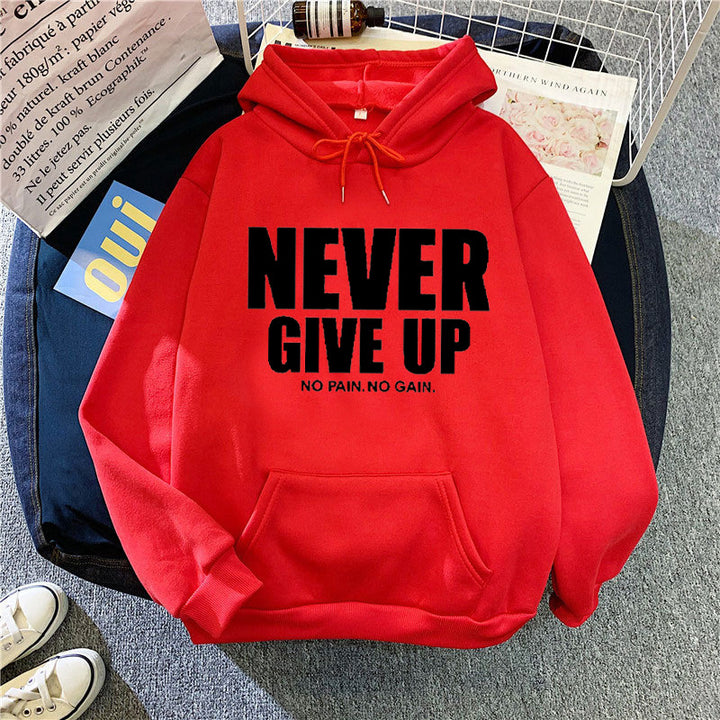 Women's hoodie with motivating lettering Chic & Stil 1772613019