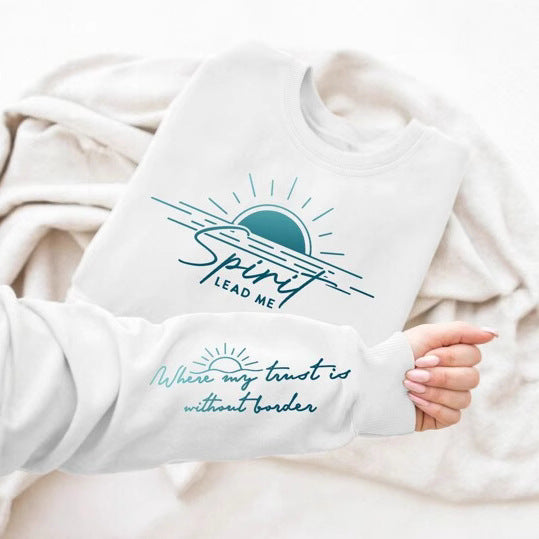 Sweatshirt pour femmes avec impression inspirante et tissu doux et fluide Chic & Stil