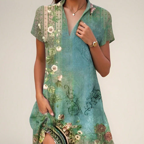 Lune London Women's Floral Polo Midi Dress