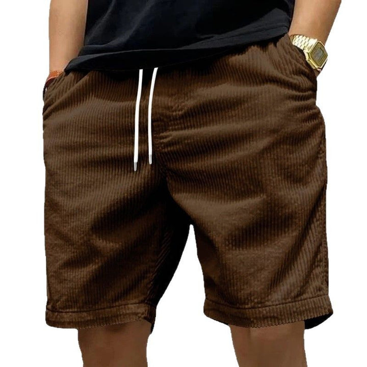 Casual corduroy shorts for men with elastic waistband and practical side pockets Lune London