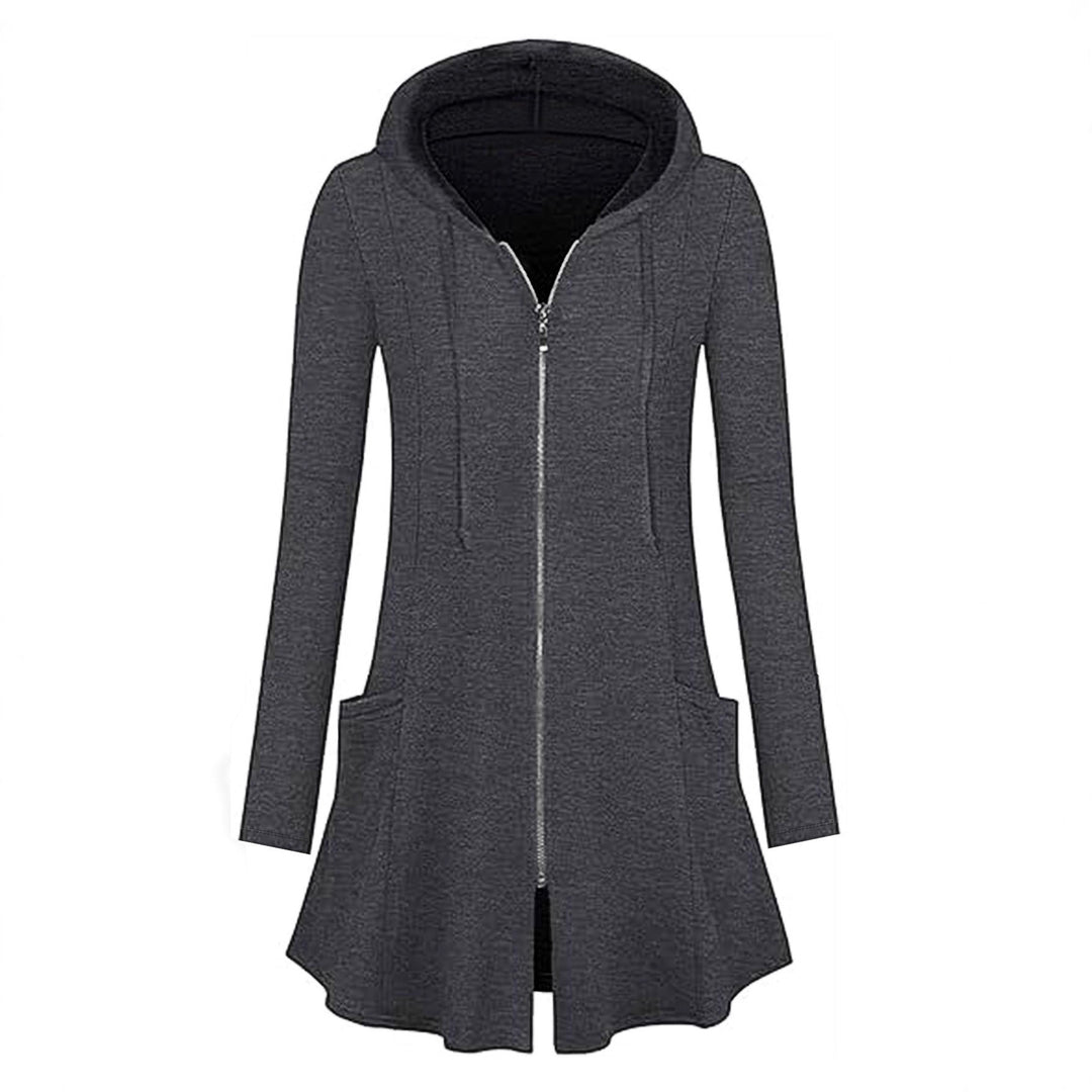 Hooded jacket for women with zipper and side pockets Lune London