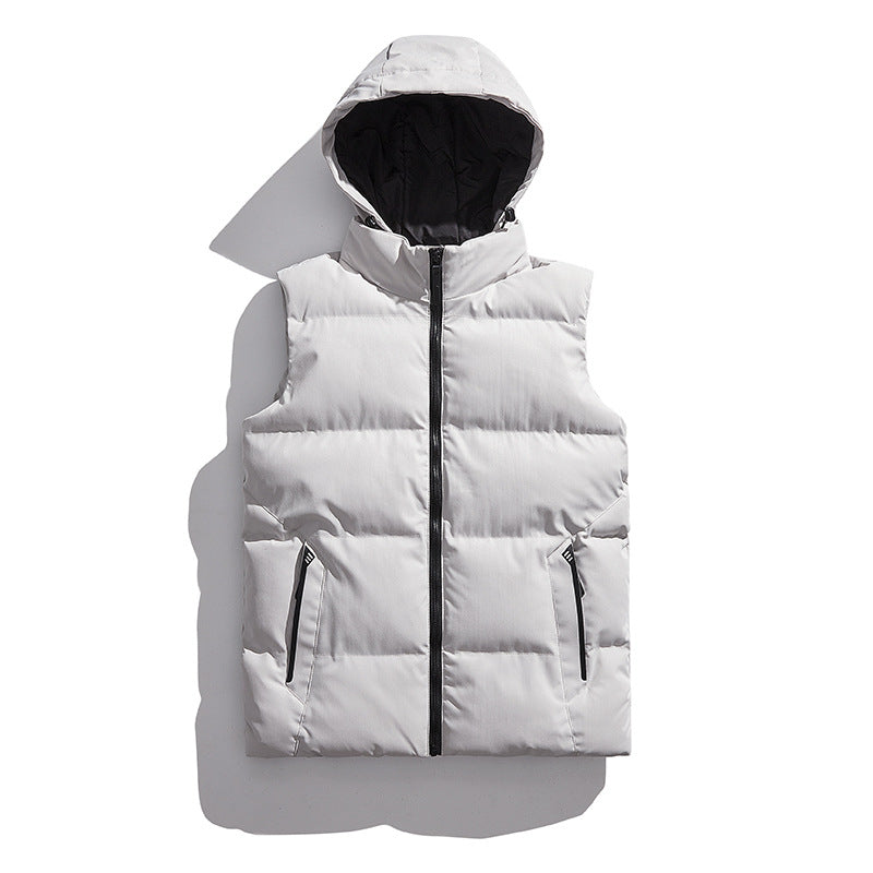 Ladies quilted thermal insulating vest with removable hood Lune London