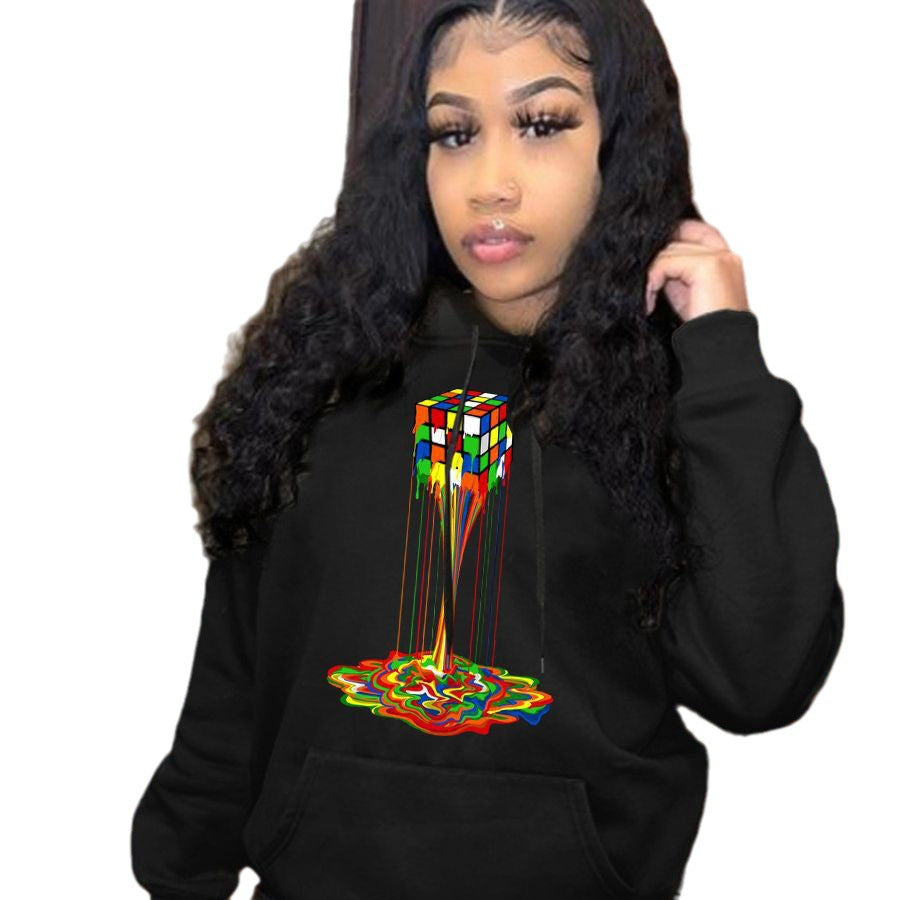 Hoodie for women with creative Rubik's Cube design Lune London