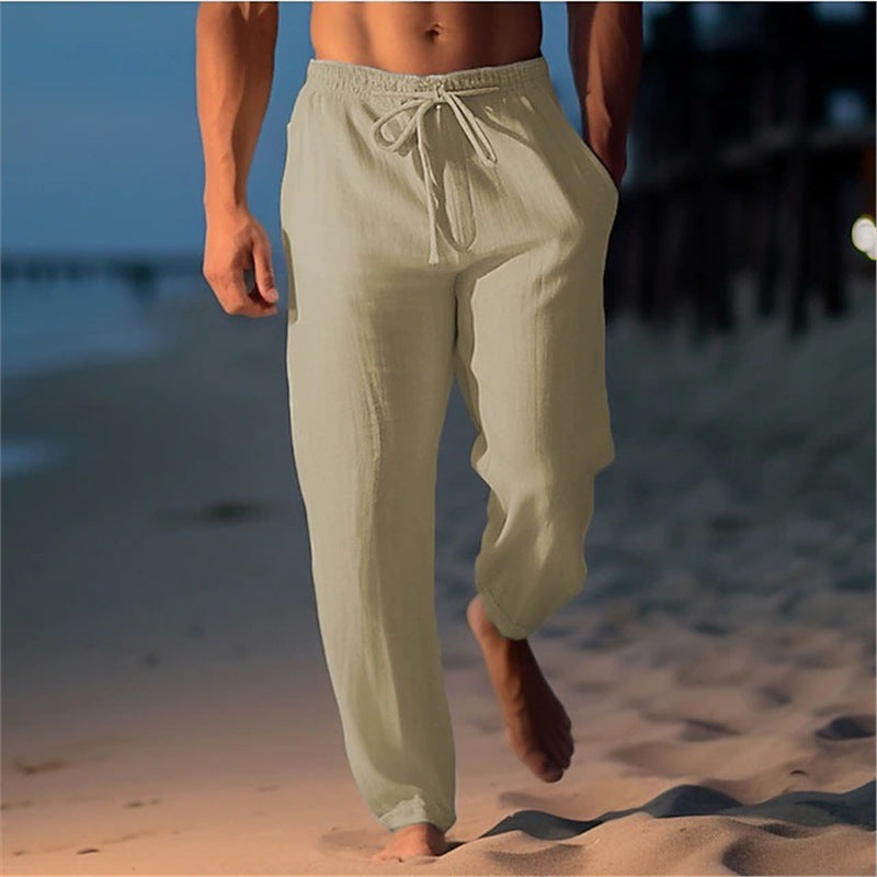 Breathable beach pants for men with adjustable belt Lune London