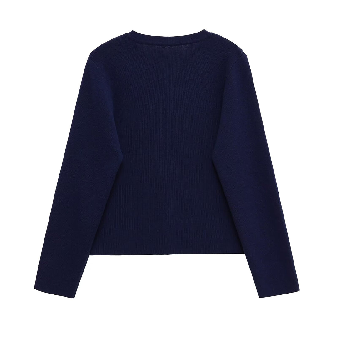 Casual knitted jacket for women with fine button details Lune London