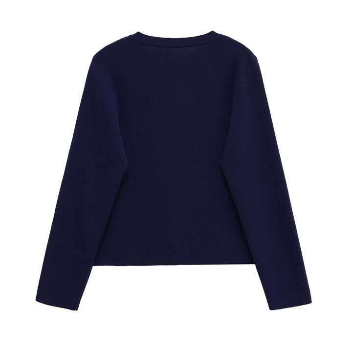 Casual knitted jacket for women with fine button details Lune London