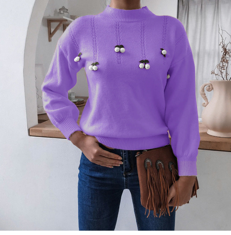 Women's sweater with playful applications Lune London