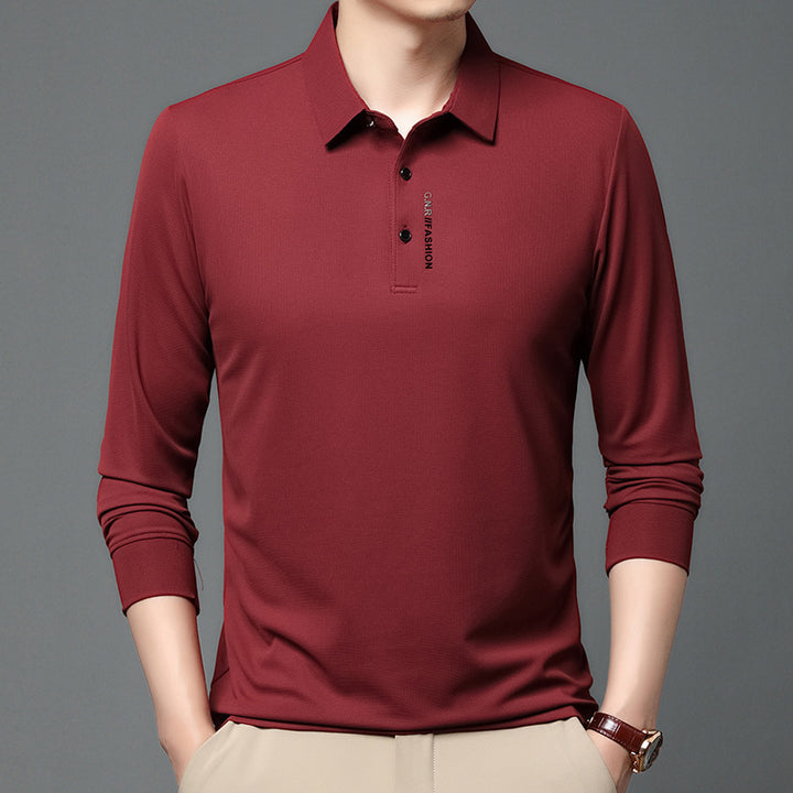 Long sleeve polo shirt for men, trendy, with breathable properties Lune London