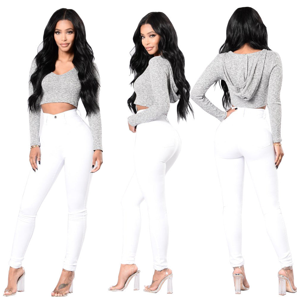 Slim-fit jeans for women with decorative laced detail Lune London