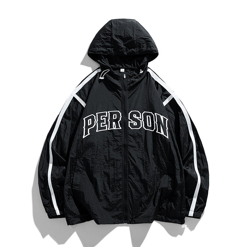 Casual windbreaker jacket for men with adjustable hood Lune London
