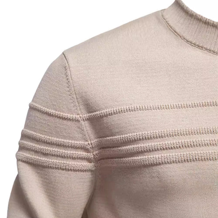 Men's Knitted Sweater with Modern Structural Design and Comfort Fit Lune London