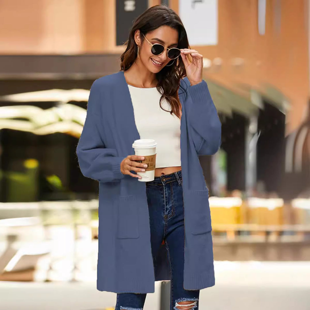 Women's comfortable knitted cardigan with deep pockets and soft material Lune Londonl