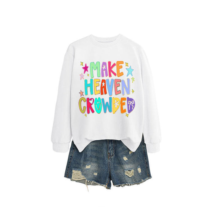 Sweat-shirt pour femmes avec un design coloré et une écriture ludique Chic & Stil