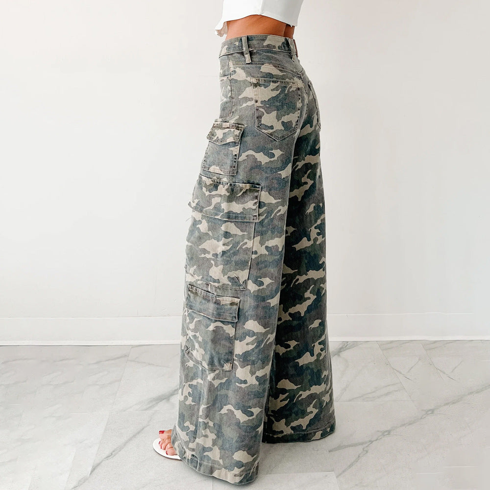 Lune London Wide Leg Cargo Pants for Women
