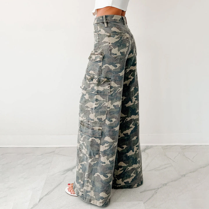 Lune London Wide Leg Cargo Pants for Women
