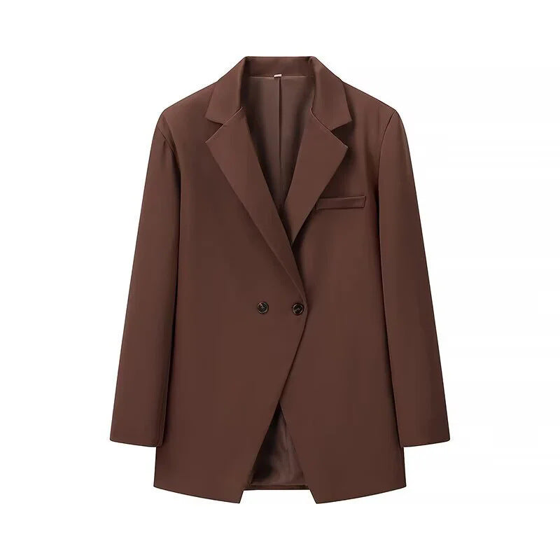 Elegant oversized women’s blazer with double-breasted and practical pockets Lune London