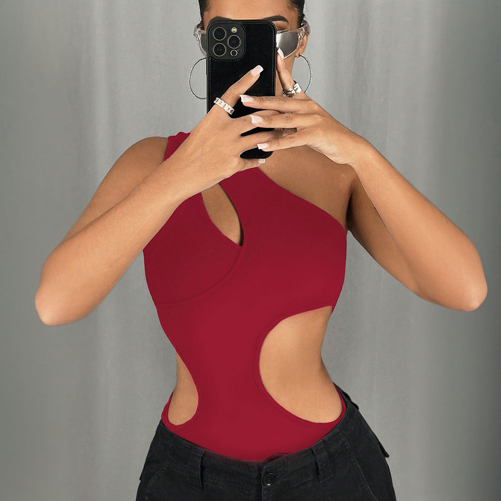 Asymmetrical swimsuit for women with trendy cut-out design Chic & Stil