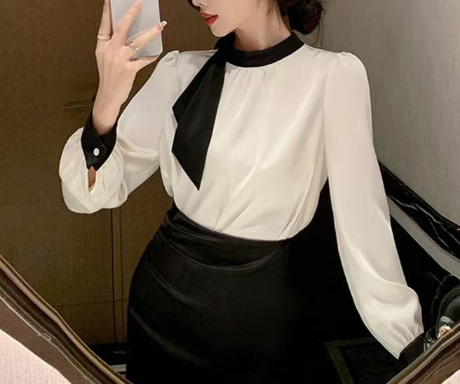 Robe enveloppante élégante pour femme avec volants et détail de nœud Chic & Stil