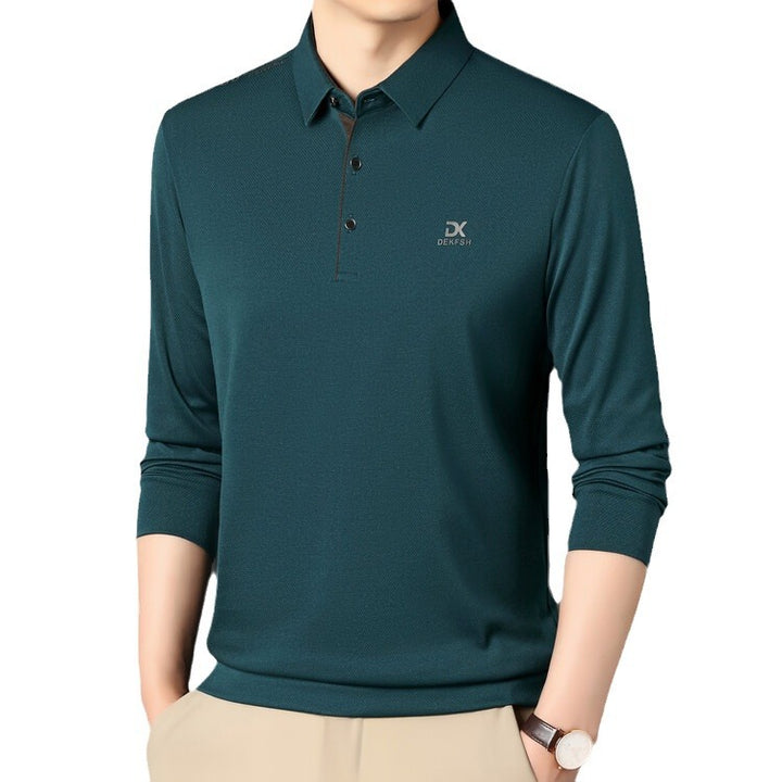 Men's polo with high-quality texture and modern collar Lune London