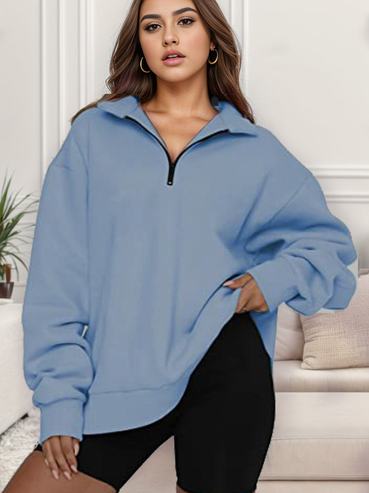 Oversized sweatshirt for women with high collar Lune London