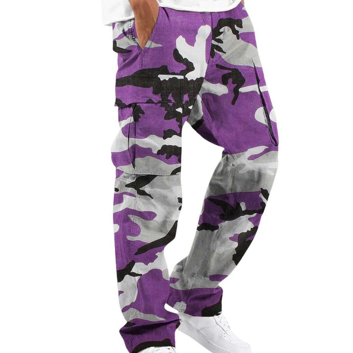Camouflage cargo pants for men with multiple pockets Lune London