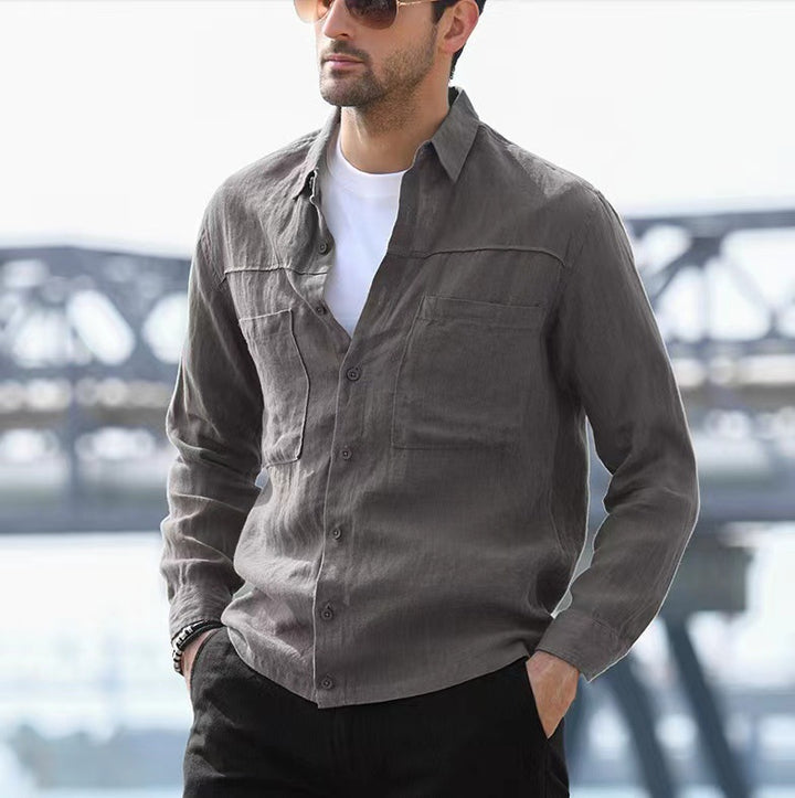 Lightweight cotton shirt for men with practical pockets Lune London
