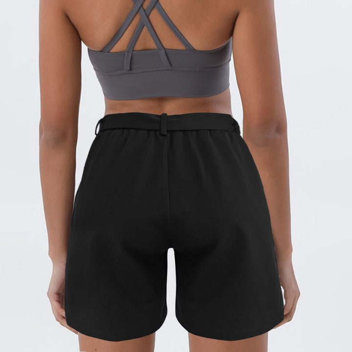 High-waisted shorts, casual for women with ties Lune London