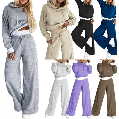 Ladies' sporty lounge set with loose fit and hood Lune London
