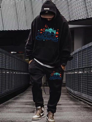 Ladies' hoodie and jogger set with festive pattern Lune London
