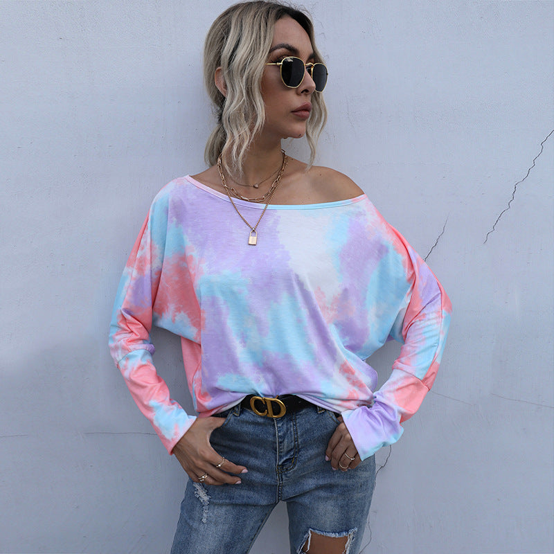 Casual women's top with loose fit and relaxed design with off-the-shoulder Lune London