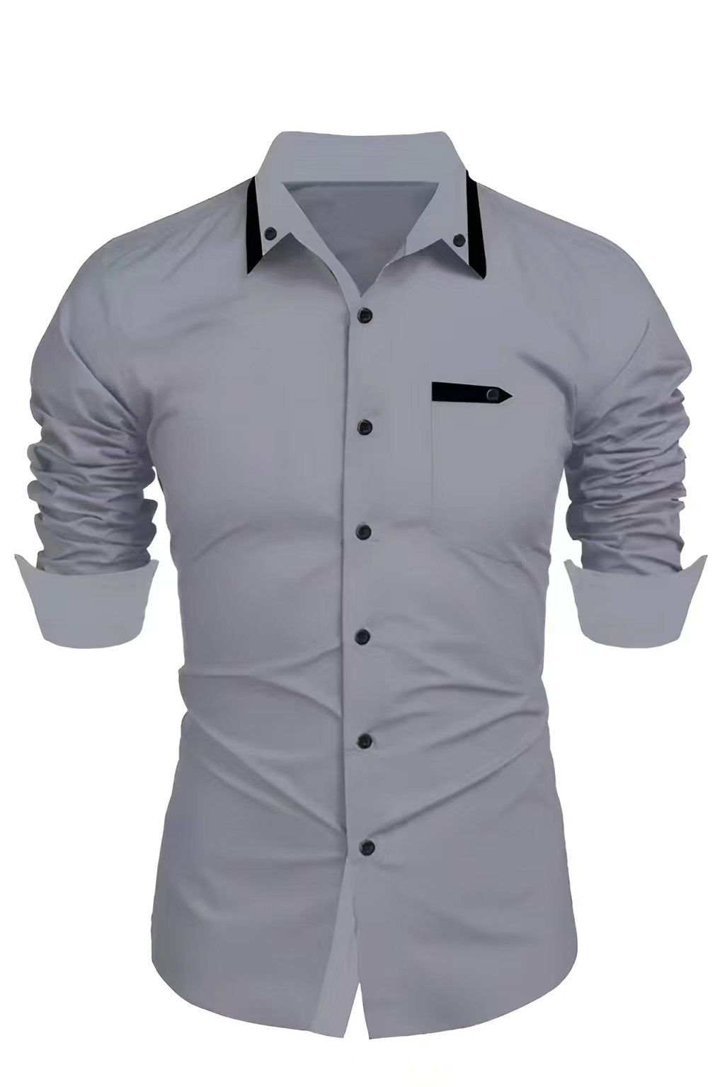 Elegant long sleeve shirt for men with button closure Chic und Stil