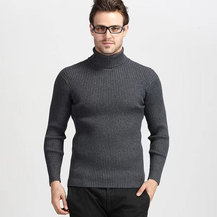 Women’s turtleneck sweater with an elegant ribbed structure Lune London
