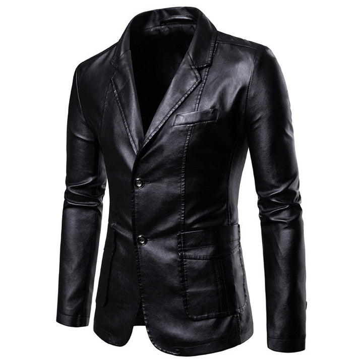 Elegant men's jacket in synthetic leather with modern cut Lune London