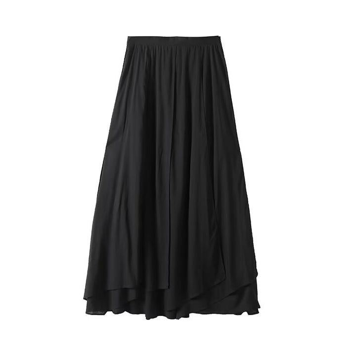 Elegant maxi skirt for women with fluid cut and adjustable waist Lune London