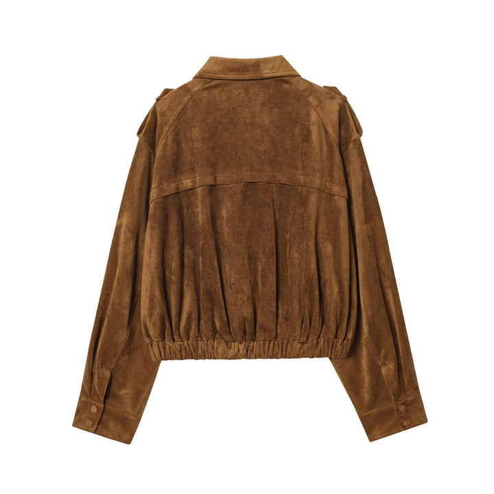 Trendy suede jacket for women with practical pockets Lune London