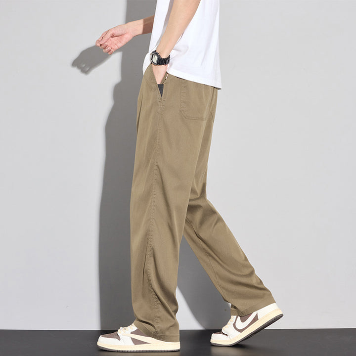 Pantalon décontracté stretch pour hommes avec poches polyvalentes et tissu respirant Lune London