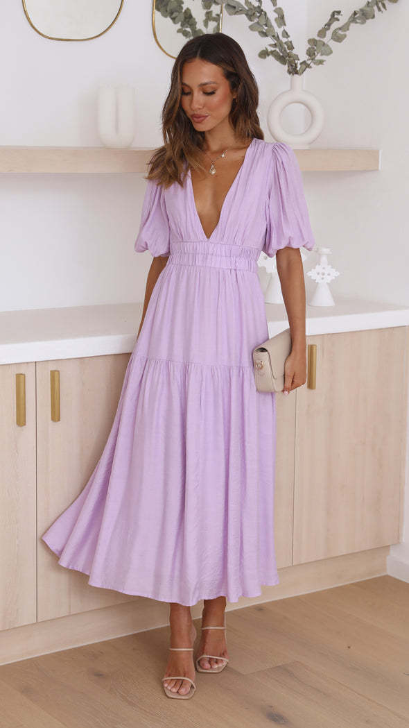 Lune London Bohemian Maxi Dress with Ruffles for Women