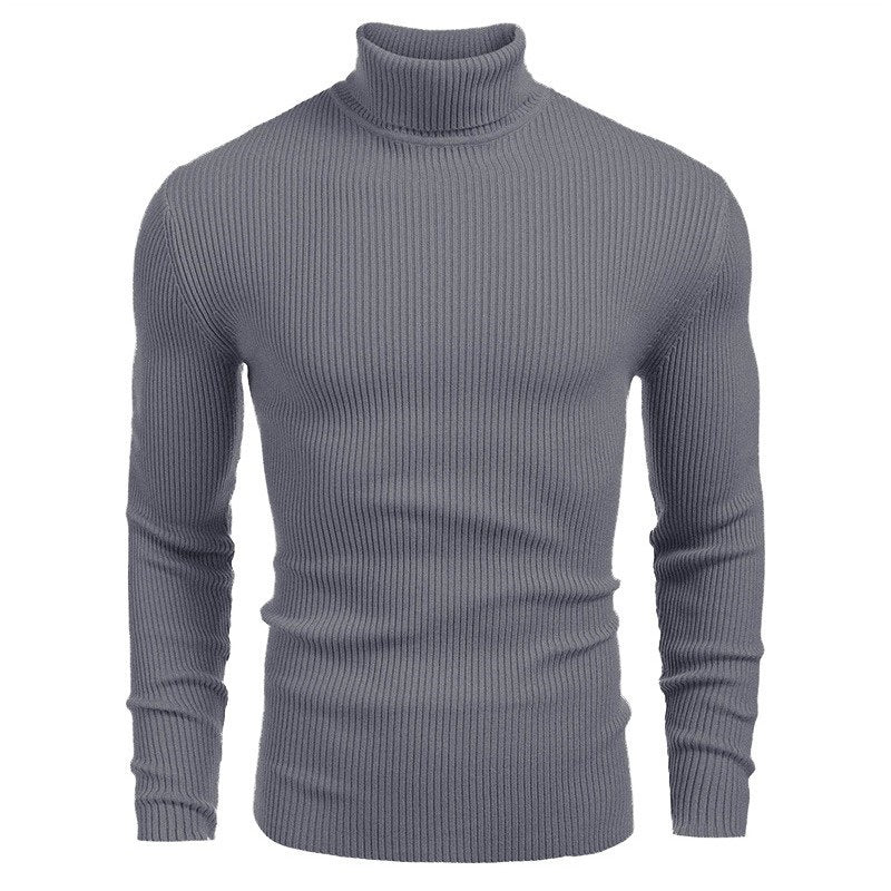 Men's Turtleneck Sweater Made Of Fine Ribbed Knit Lune London